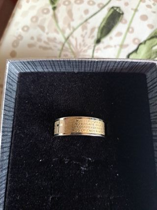 Anillo Acero Inoxidable Hombre Dorado