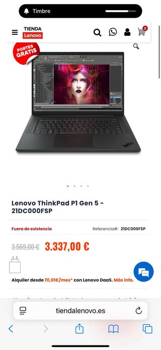 Lenovo ThinkPad P1 Gen 5 i7 - 64GB RAM 8GB GrRÁFIC