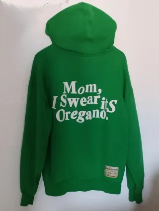 Sudadera Nude Project, dos usos, verde con mensaje