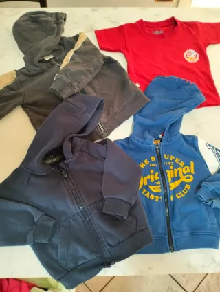 Lotto felpe con zip neonato