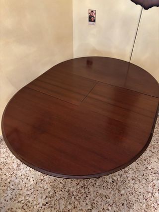 Mesa de comedor extensible de madera