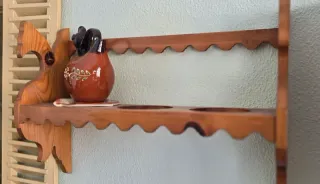 Mensola in pino per terracotta: piatti, vasi da fiori, ecc
