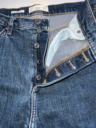 Pantalón Mango Talla M/38/10 Azul