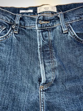 Pantalón Mango Talla M/38/10 Azul