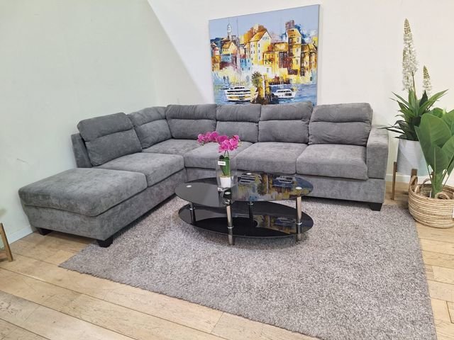 Sofá rinconera gris 270x200