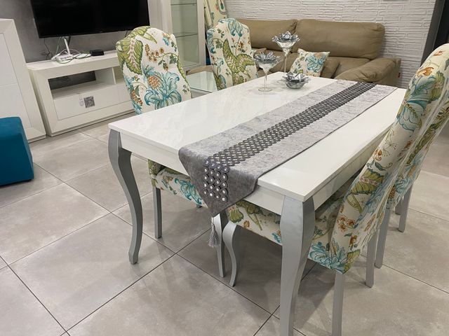 Muebles Comedor/Salón Blanco y Plata