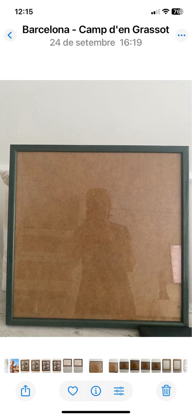 Marco de fotos madera y cristal