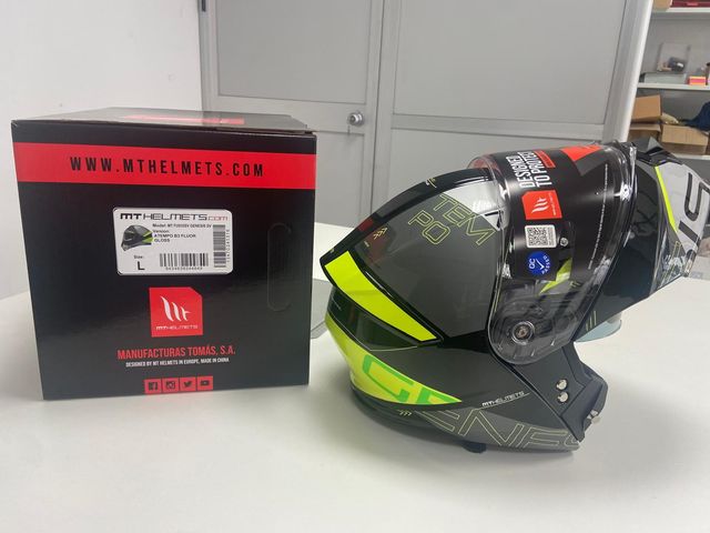 Casco MT Genesis SV Amarillo Flúor Talla L