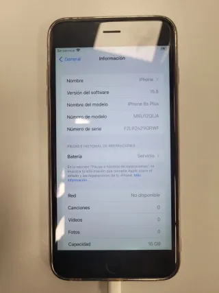 iPhone 6s Plus 16GB Argento + cover