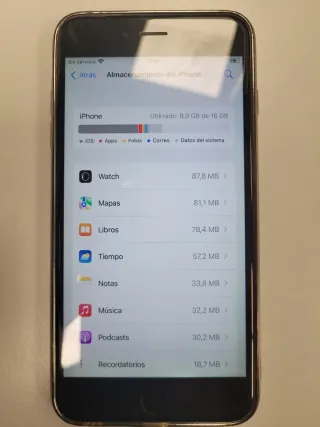 iPhone 6s Plus 16GB Argento + cover