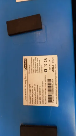 Batería Li-ion 48V 12.5Ah para patinete
