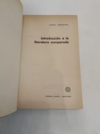 Introducción a la literatura comparada