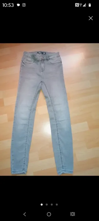 Pantalón vaquero gris mujer Talla S
