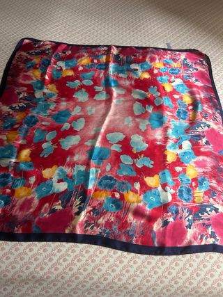 Foulard misto seta floreale