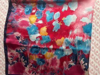 Foulard misto seta floreale