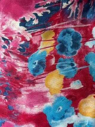 Foulard misto seta floreale