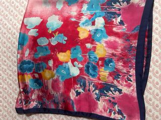 Foulard misto seta floreale