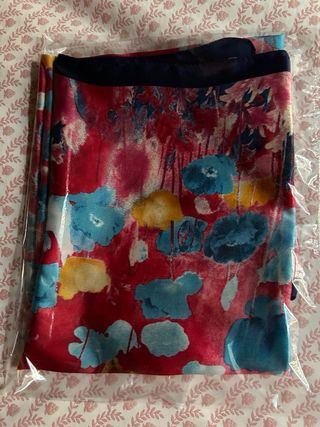Foulard misto seta floreale
