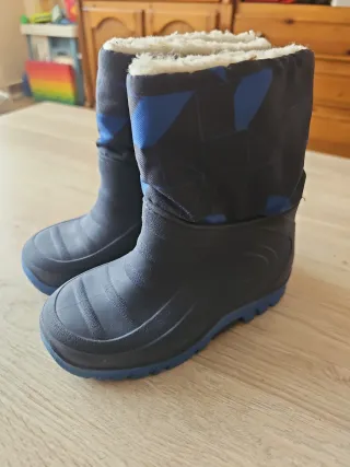 Botas de agua azules para niños, talla 28