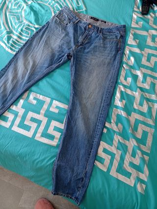 Pantalón vaquero Massimo Dutti Slim Fit azul