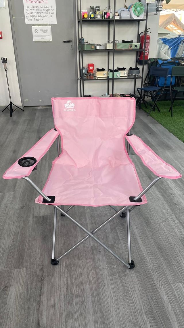 Silla de Camping Plegable Fengsen Rosa