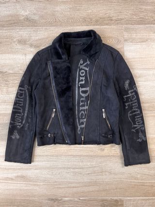 Von Dutch Originals Faux Shearling Moto Jacket 