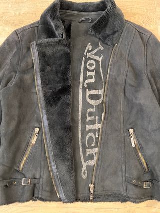 Von Dutch Originals Faux Shearling Moto Jacket 