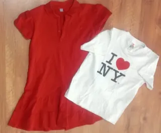 Lote Ropa Mujer: Vestido, Camiseta, Bambas