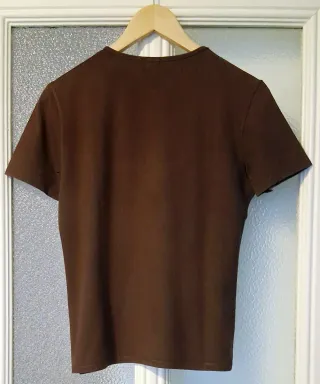 Camiseta marrón manga corta Talla M