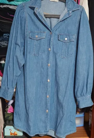 Vestido vaquero Stradivarius azul