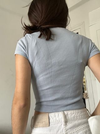 Top Bershka azul