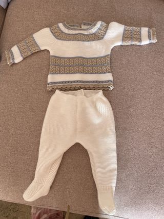 Conjunto bebé punto 0/3 meses