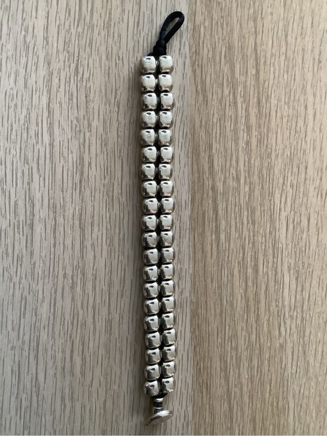 Pulsera Uno de 50 Plata y Negro