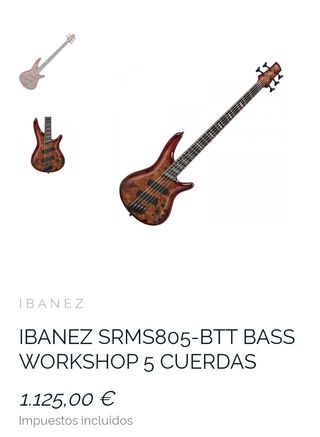 Bajo Ibanez SRMS805-BTT