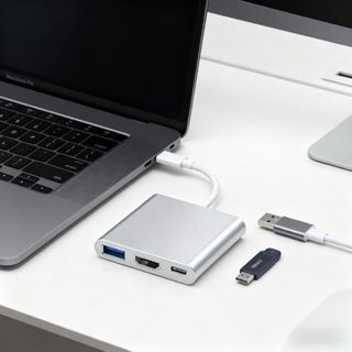 Adaptador USB-C 3 en 1 (USB 3.0, HDMI, C)