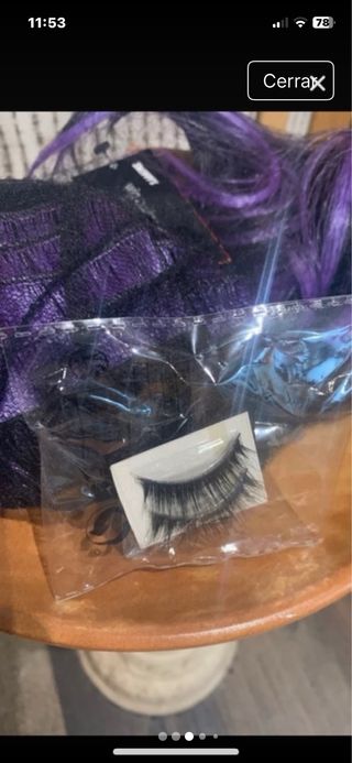 Halloween, Peluca Smiffys Morada y Negra 