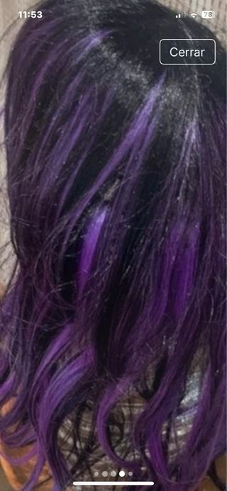 Halloween, Peluca Smiffys Morada y Negra 