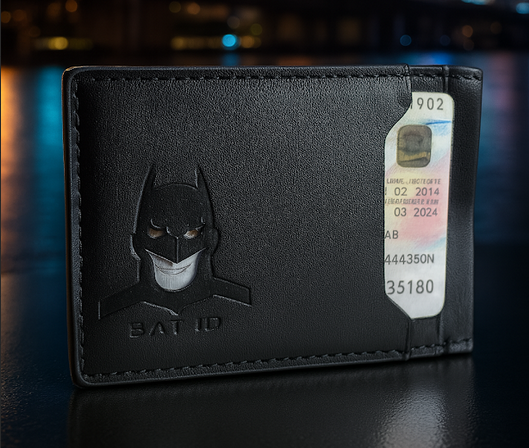 Cartera Batman Negra ID Tarjetero Regalo Hombre