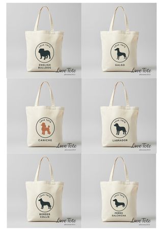 Tote bag perro salchicha (teckel) personalizada