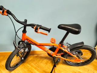 Bicicleta Btwin naranja frenos para arreglar