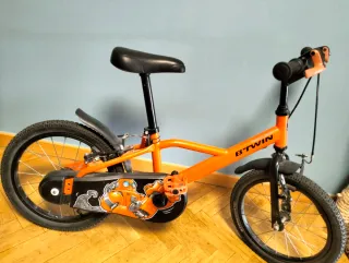 Bicicleta Btwin naranja frenos para arreglar