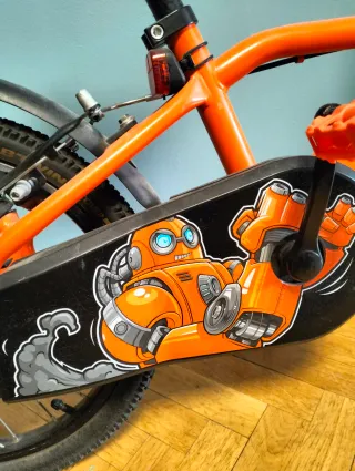 Bicicleta Btwin naranja frenos para arreglar