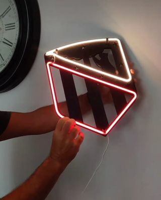 Escudo Atletico de Madrid luminoso. 3D