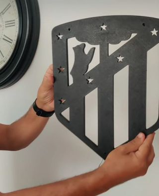 Escudo Atletico de Madrid luminoso. 3D