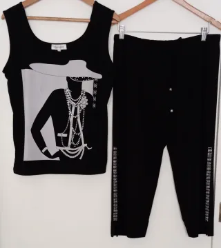 Conjunto Top y Pantalón Negro