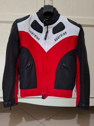 Giacca moto rossa Guardian con protezioni