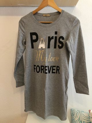 vestido gris E&D Paris My love forever