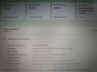 Ordenador portátil Lenovo i5 10th. con disco SSD