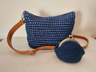 Monedero crochet vintage nuevo
