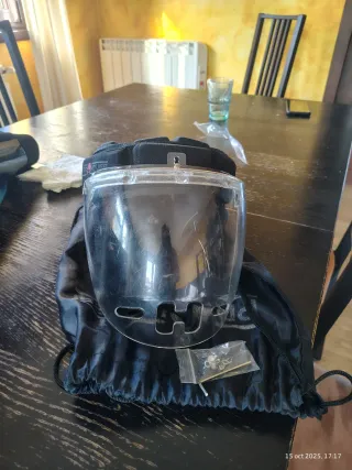 Casco hockey jugador talla M negro